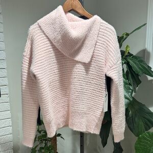 Rachel Zoe Soft Pink Cowl Neck Sweater
